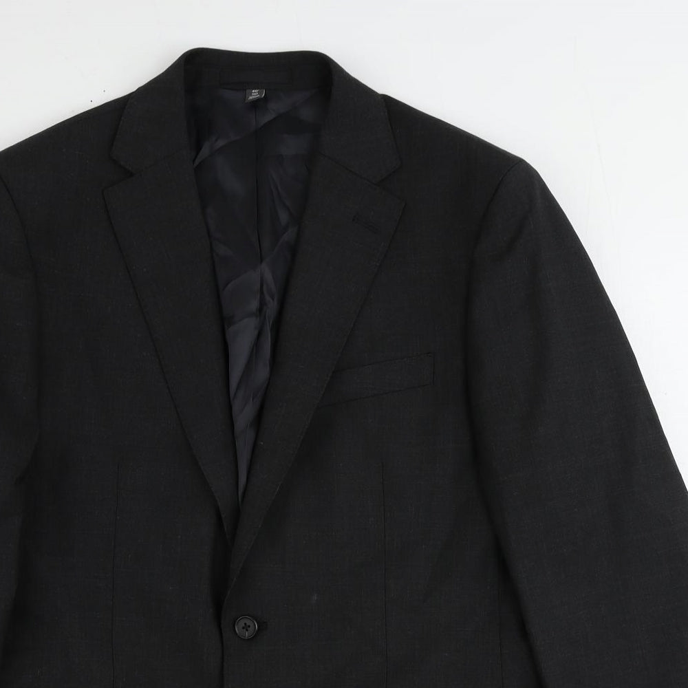 Mens UK Size 40 Marks and Spencer Regular Grey Suit Jacket