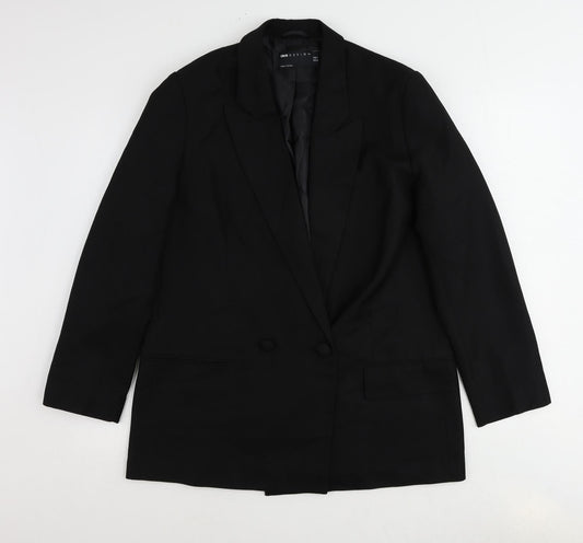 ASOS Womens Black Polyester Jacket Suit Jacket Size 10