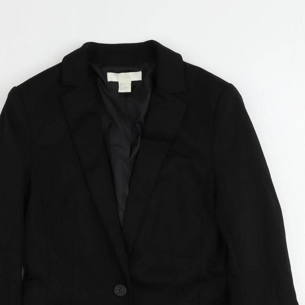 Womens UK Size 6 H&M Regular Black Blazer