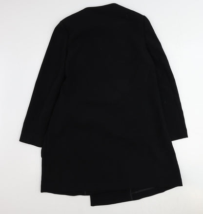 Womens UK Size 10 Marks and Spencer Black Overcoat