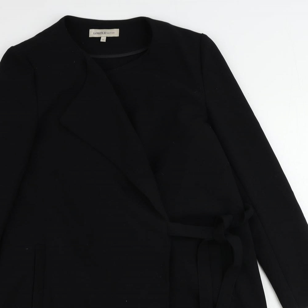 Womens UK Size 10 Marks and Spencer Black Overcoat