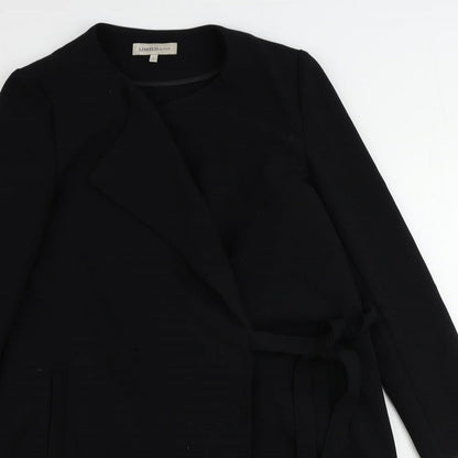 Womens UK Size 10 Marks and Spencer Black Overcoat