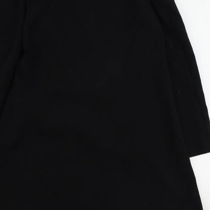 Womens UK Size 10 Marks and Spencer Black Overcoat