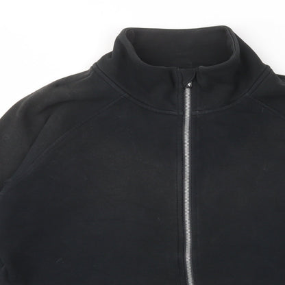 Skechers Womens Black Cotton Full Zip Sweatshirt Size L Pullover - Pockets