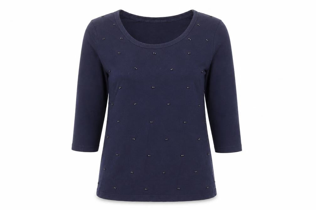 Womens UK Size S Dickins & Jones Blue Basic T-Shirt