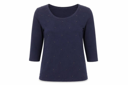 Womens UK Size S Dickins & Jones Blue Basic T-Shirt