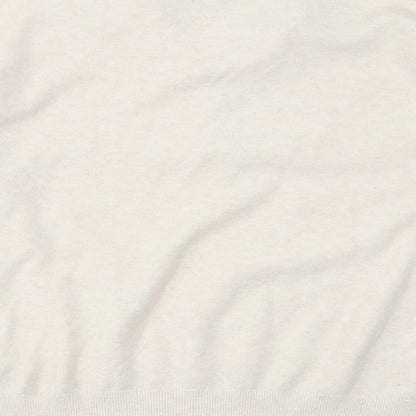 Mark Alexander Womens Beige V-Neck Polyester Pullover Jumper Size XL - Collared