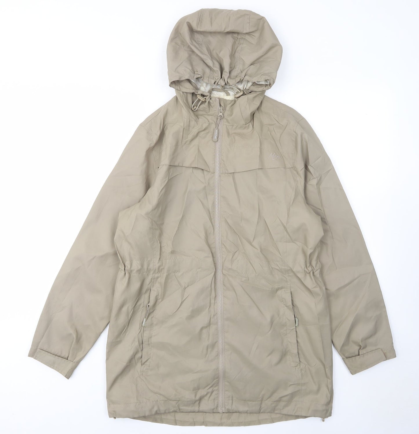 Maine Womens Green Jacket Size 12 Zip - Zip Pocket, Logo, Embroided