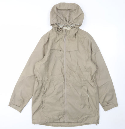 Maine Womens Green Jacket Size 12 Zip - Zip Pocket, Logo, Embroided