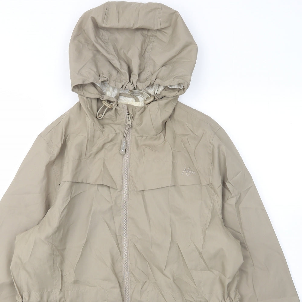 Maine Womens Green Jacket Size 12 Zip - Zip Pocket, Logo, Embroided