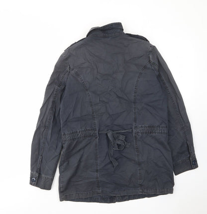 Womens UK Size 12 Oasis Blue Military Jacket