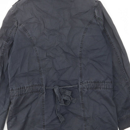 Womens UK Size 12 Oasis Blue Military Jacket