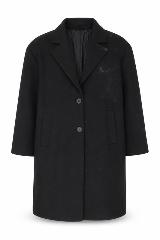 Womens UK Size 18 ASOS Black Overcoat