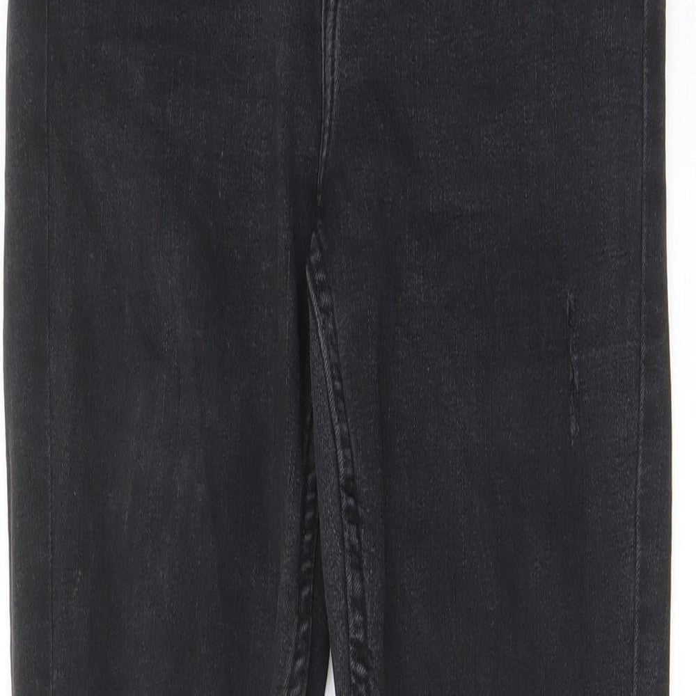 Denim & Co. Womens Black Cotton Skinny Jeans Size 8 L27 in Regular Zip - Pockets, Belt Loops