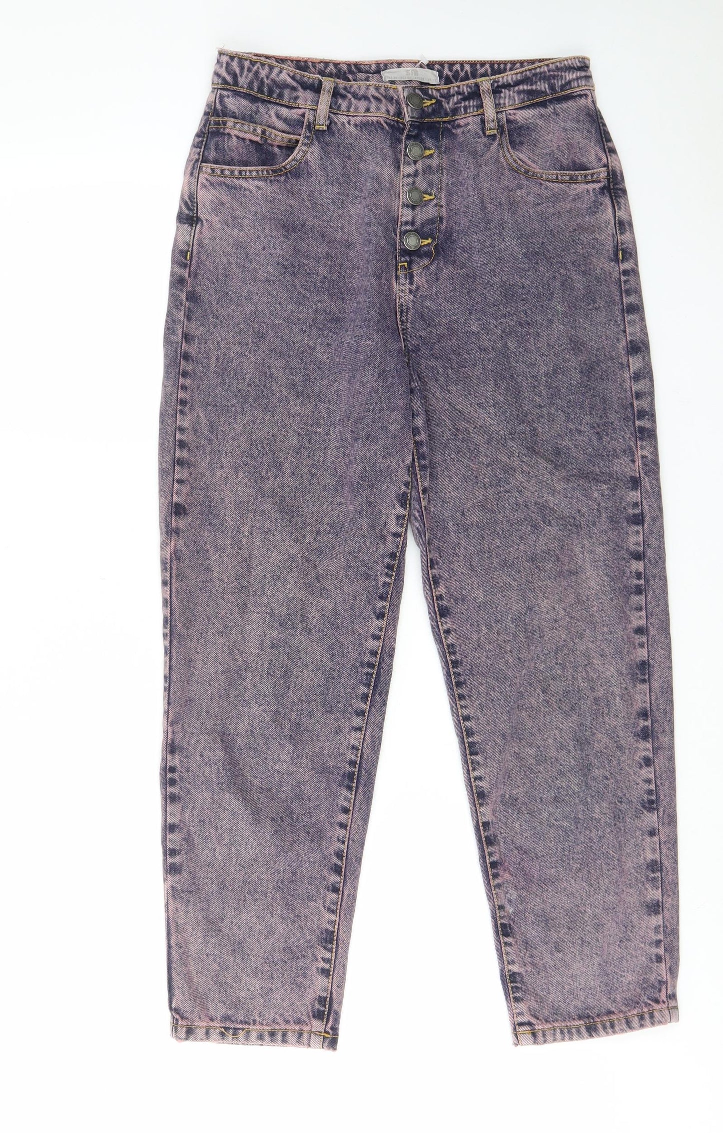 Womens UK Size 10 Stradivarius Regular Fit Straight Blue Jeans