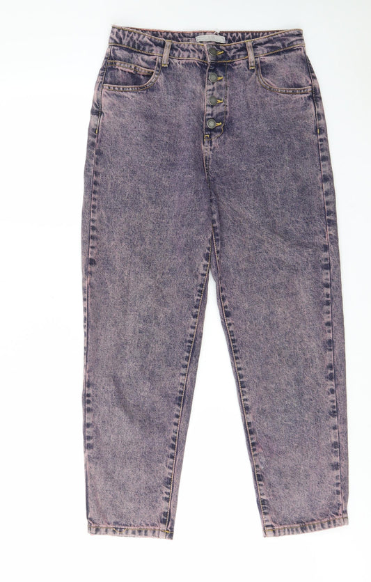 Womens UK Size 10 Stradivarius Regular Fit Straight Blue Jeans