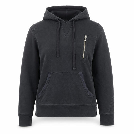 Selected Homme Womens Black Cotton Pullover Hoodie Size M Drawstring - Pockets
