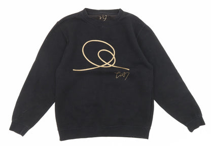 TW Seven Womens Black Cotton Pullover Sweatshirt Size XS Pullover
