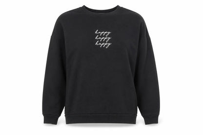 New Look Womens Black Cotton Pullover Sweatshirt Size S Pullover