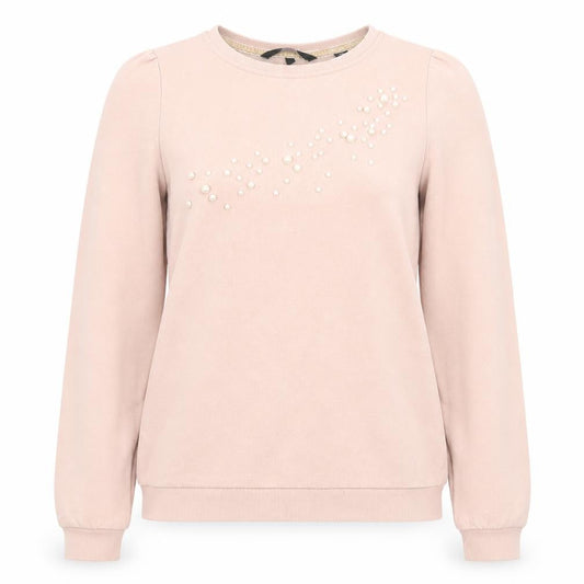 VERO MODA Womens Pink Polyester Pullover Sweatshirt Size S Pullover - Pearls