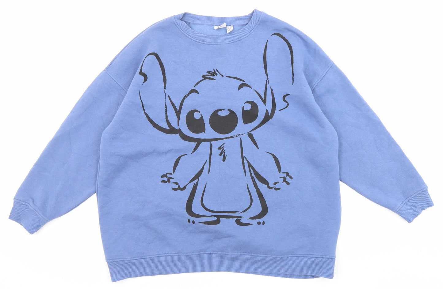 Womens UK Size 12 Disney Blue Pullover Sweatshirt