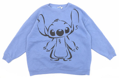 Womens UK Size 12 Disney Blue Pullover Sweatshirt