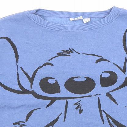 Womens UK Size 12 Disney Blue Pullover Sweatshirt