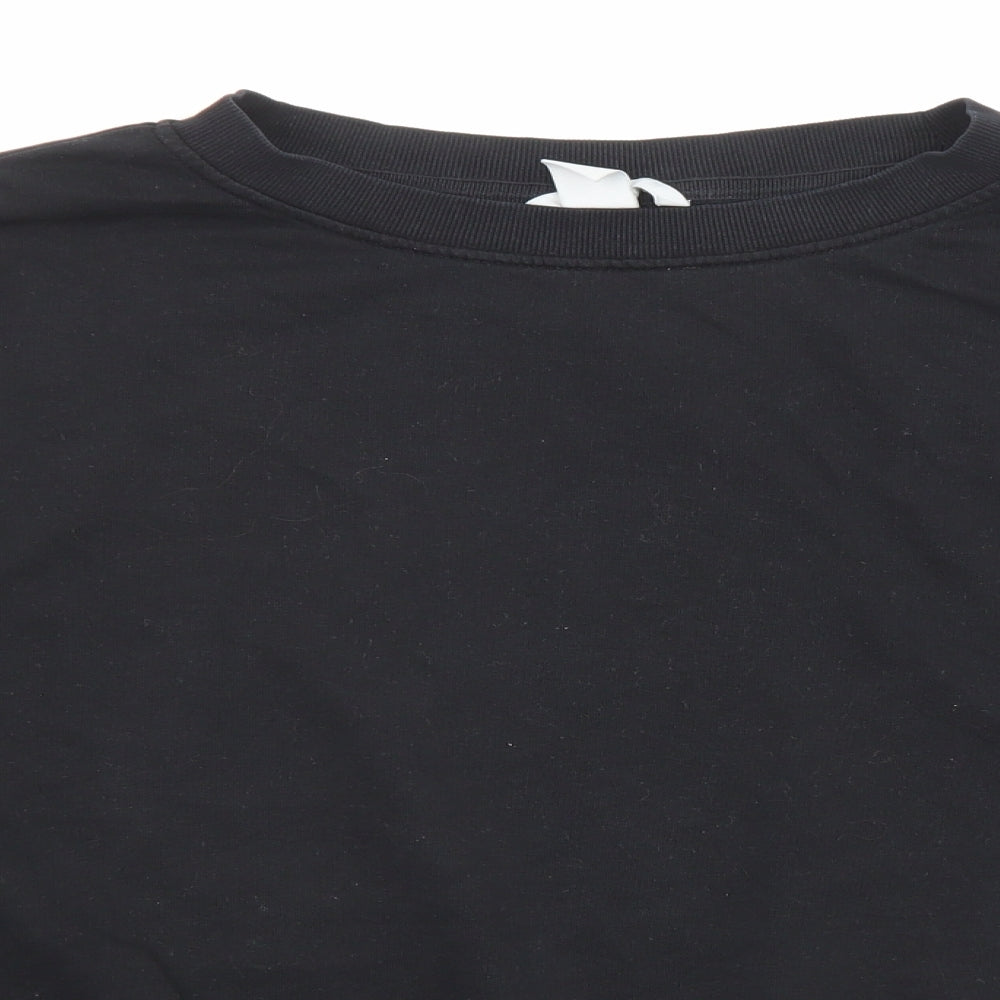 H&M Womens Black Cotton Pullover Sweatshirt Size M Pullover