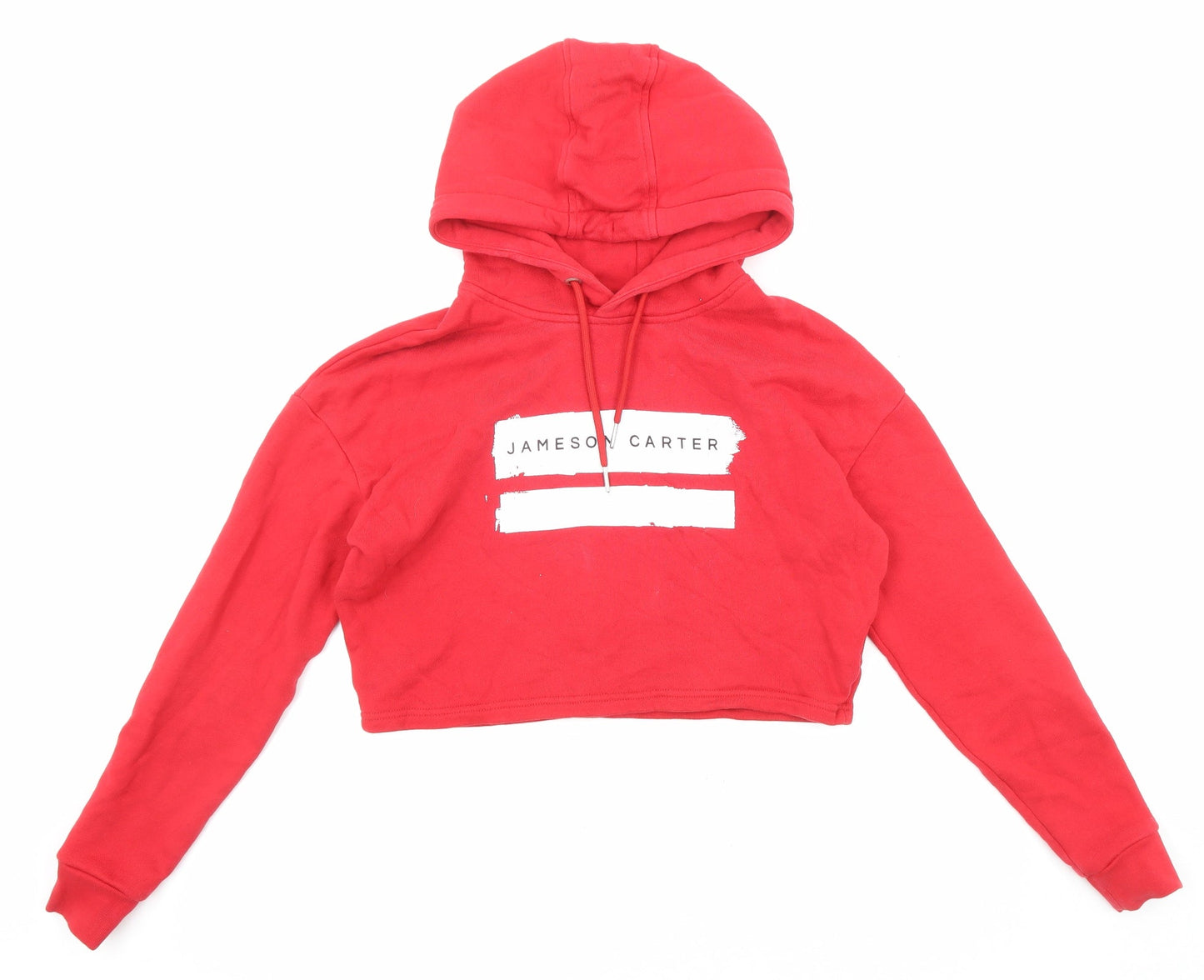 Jameson Carter Womens Red Cotton Pullover Hoodie Size 6 Pullover - Cropped