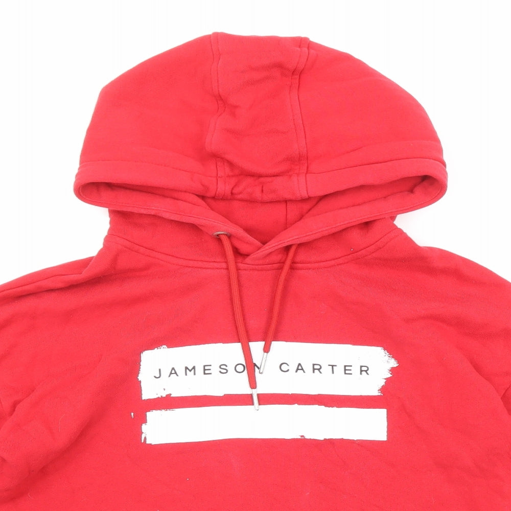 Jameson Carter Womens Red Cotton Pullover Hoodie Size 6 Pullover - Cropped