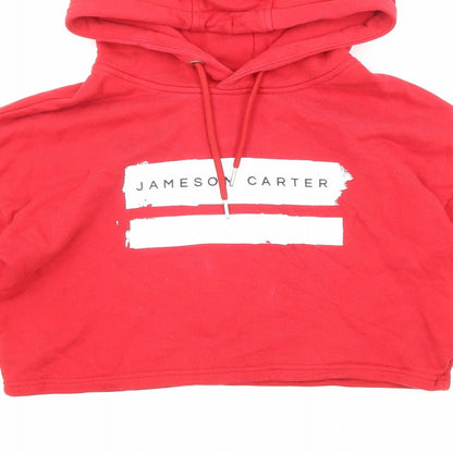 Jameson Carter Womens Red Cotton Pullover Hoodie Size 6 Pullover - Cropped