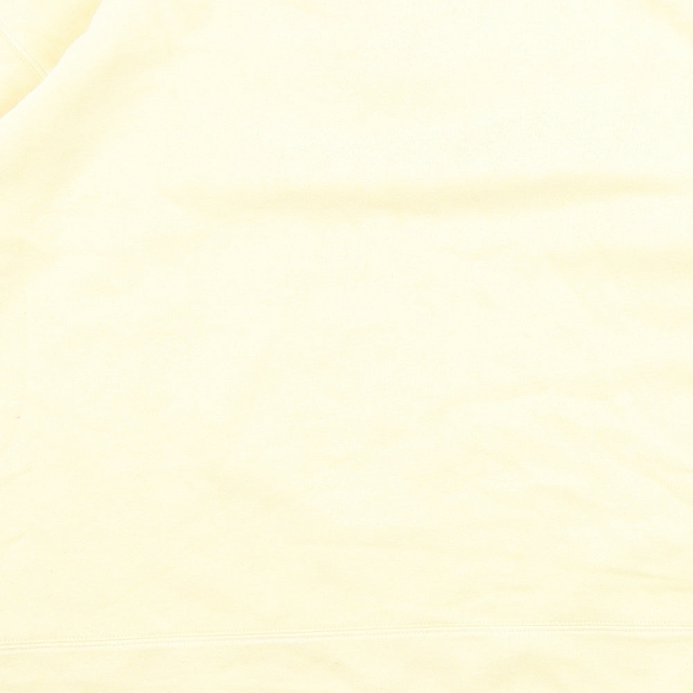Debenhams Womens Yellow Cotton Pullover Sweatshirt Size M Zip