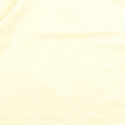 Debenhams Womens Yellow Cotton Pullover Sweatshirt Size M Zip