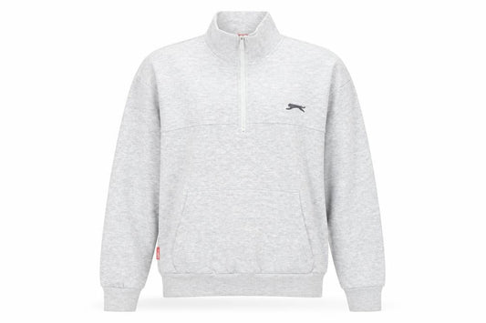 Slazenger Womens Grey Polyester Pullover Sweatshirt Size S Zip