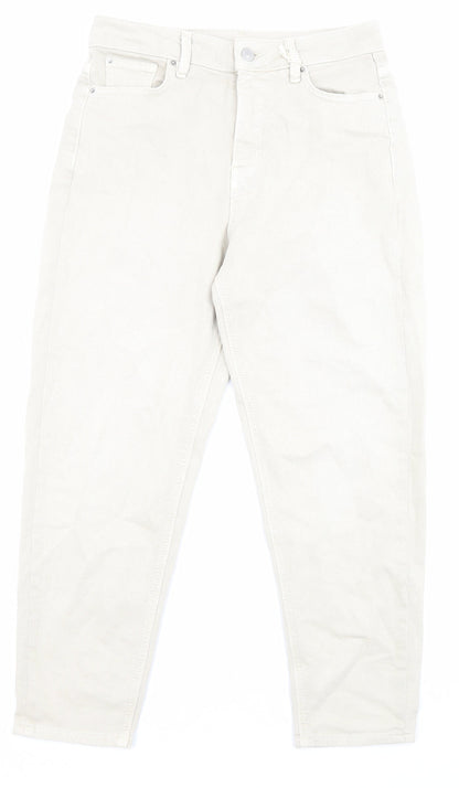 Womens UK Size 10 Marks and Spencer Regular Fit Chino Beige Trousers