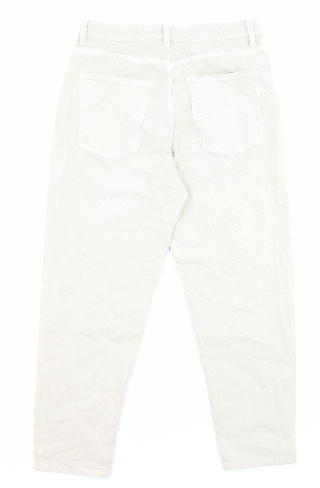 Womens UK Size 10 Marks and Spencer Regular Fit Chino Beige Trousers