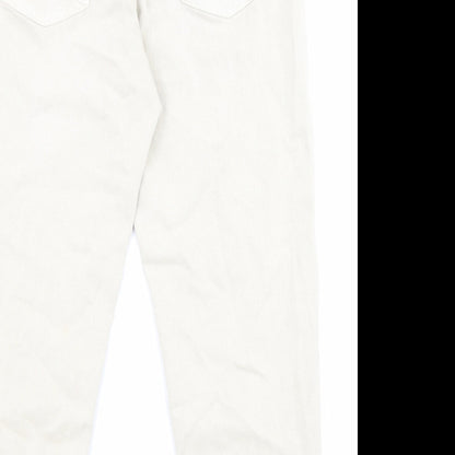 Womens UK Size 10 Marks and Spencer Regular Fit Chino Beige Trousers