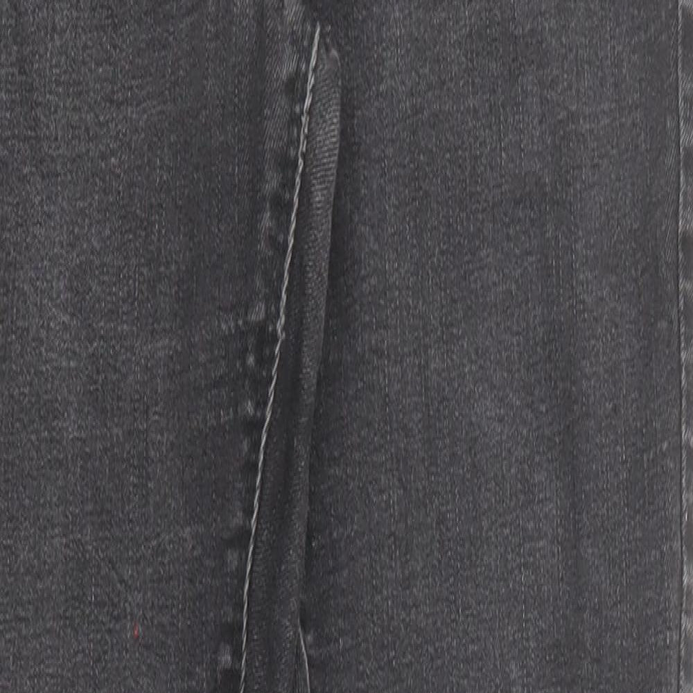 Denim & Co. Womens Black Cotton Skinny Jeans Size 12 L27 in Regular Zip - Pockets