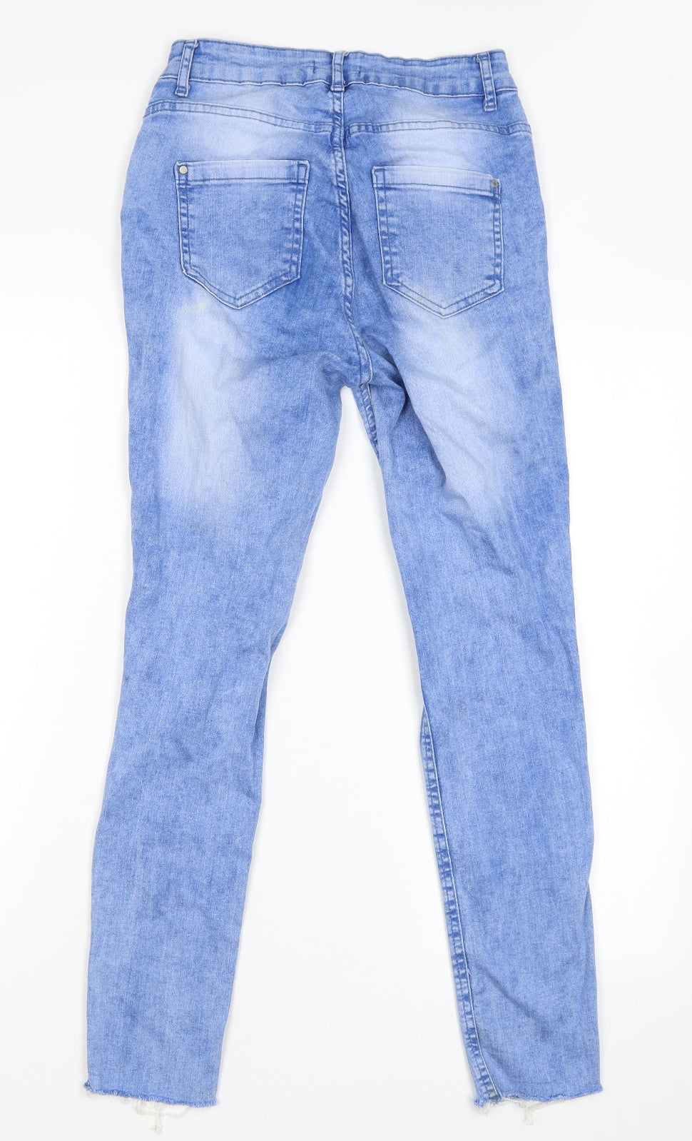 Select Womens Blue Cotton Skinny Jeans Size 6 L26 in Regular Zip