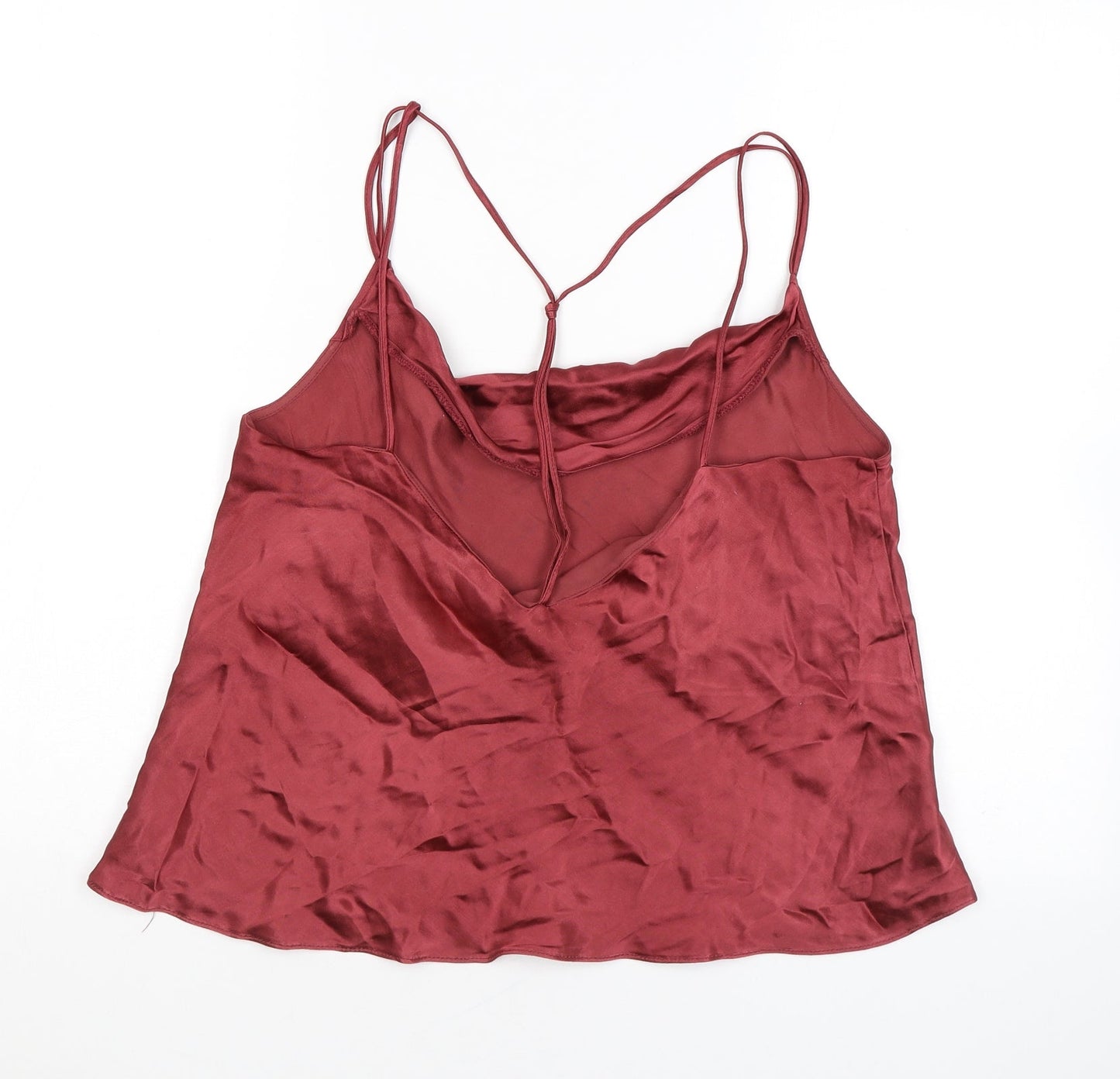 Womens UK Size 14 Topshop Pink Cropped Tank