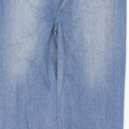 Boohoo Womens Blue Cotton Skinny Jeans Size 6 L28 in Regular Zip