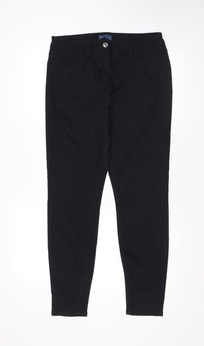 Womens UK Size 12 Papaya Regular Fit Skinny Black Jeans