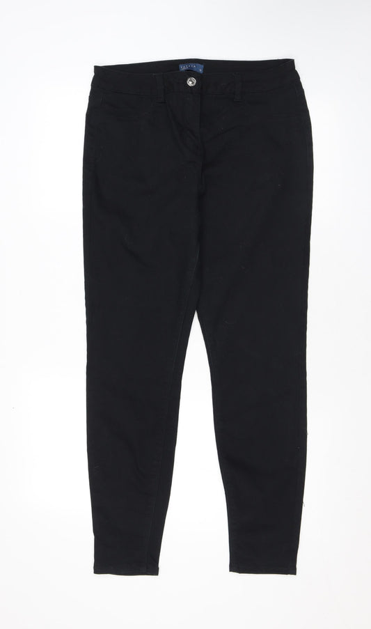 Womens UK Size 12 Papaya Regular Fit Skinny Black Jeans