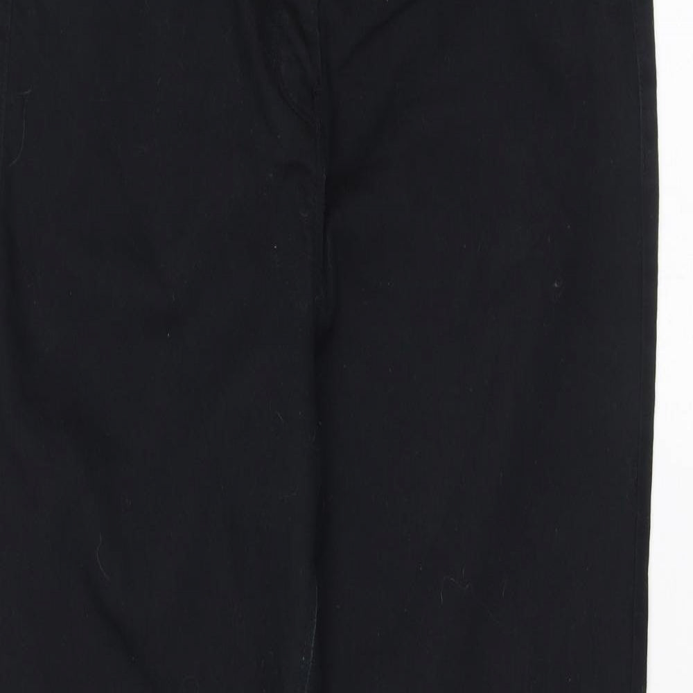 Womens UK Size 12 Papaya Regular Fit Skinny Black Jeans
