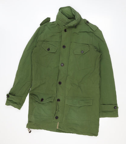 Mens UK Size M Heritage Green Overcoat