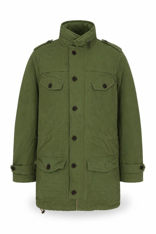 Mens UK Size M Heritage Green Overcoat