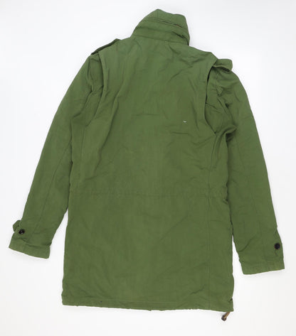 Mens UK Size M Heritage Green Overcoat