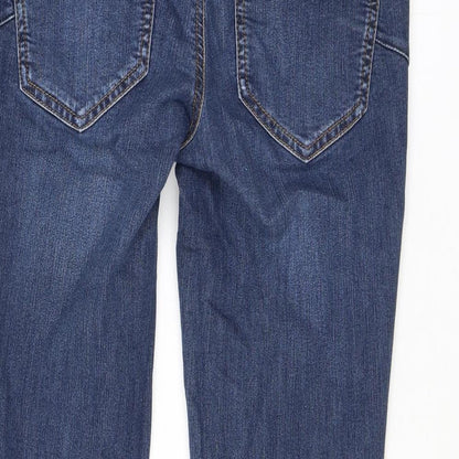 Blue Womens Blue Cotton Skinny Jeans Size 10 L23 in Regular Zip