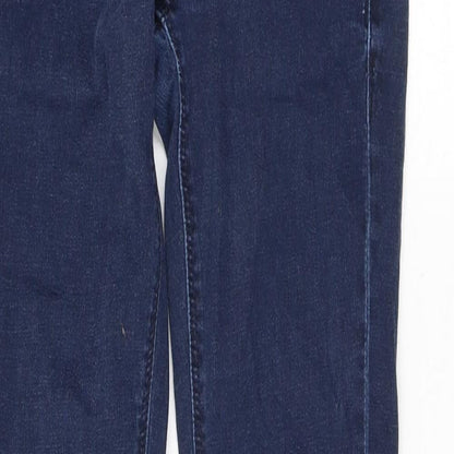 Topshop Womens Blue Cotton Skinny Jeans Size 26 L30 in Regular Zip