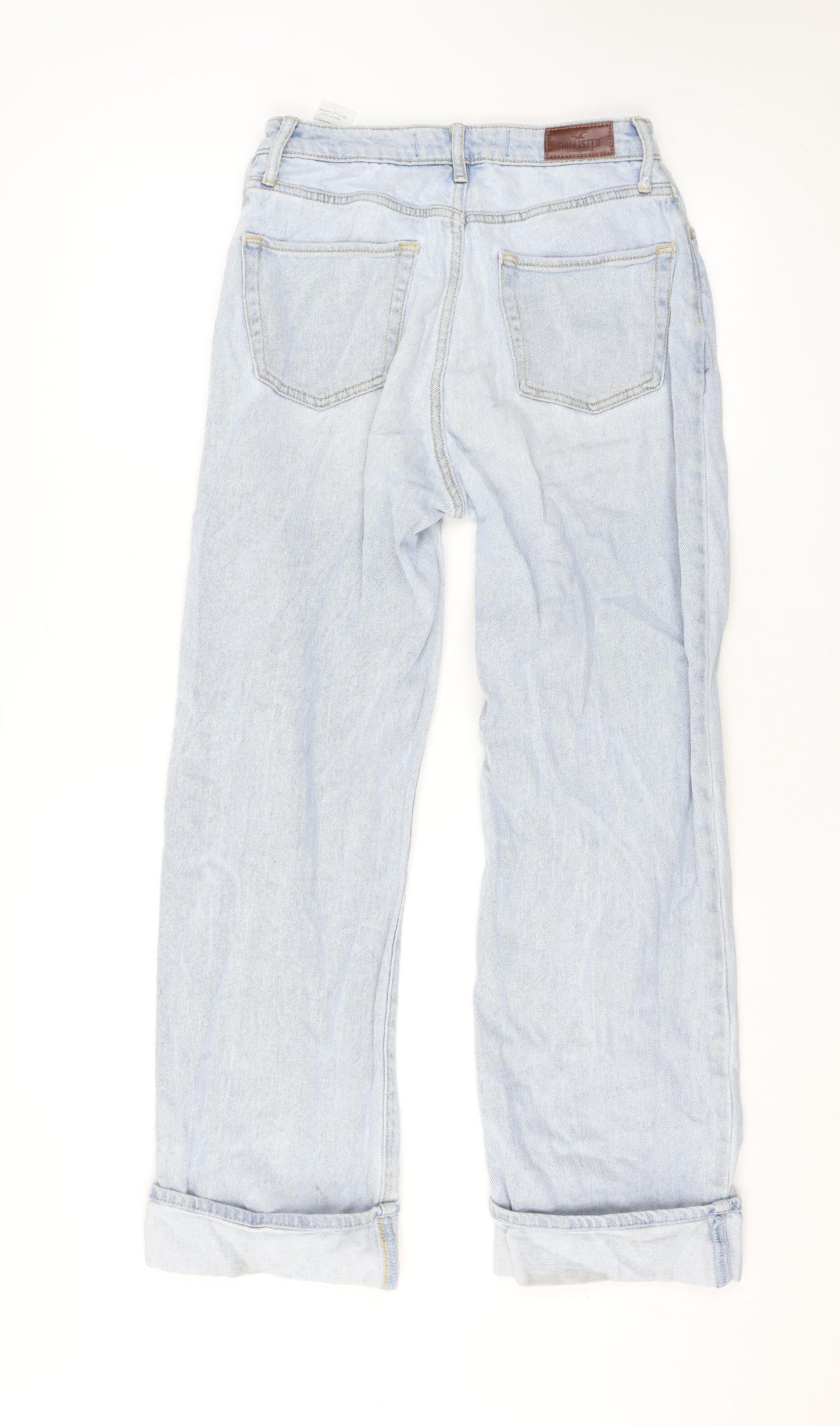 Hollister Womens Blue Cotton Boyfriend Jeans Size 26 L26 in Regular Zip
